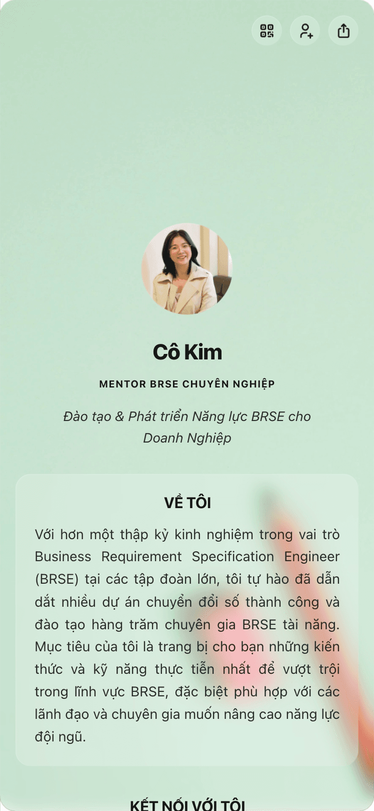 Trang bio của Kim Mentor