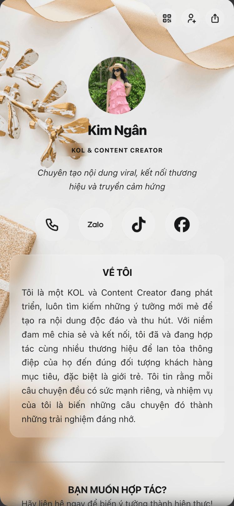 Trang affiliate của Kim Ngân