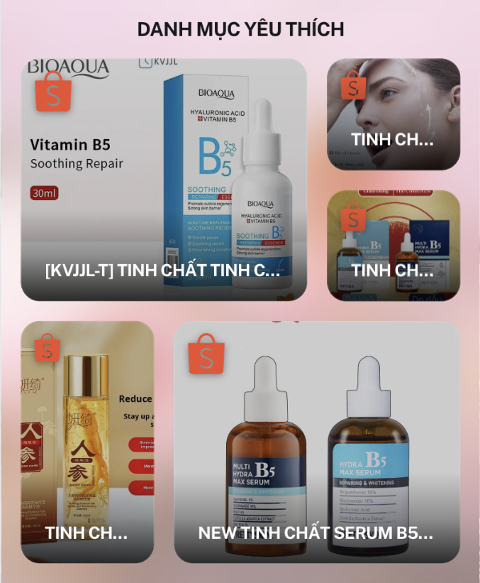 Trưng bày sản phẩm Affiliate